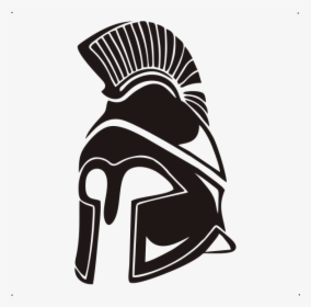 Spartan Warrior Helmet Vector , Png Download - Helmet Warrior Black And White, Transparent Png, Free Download