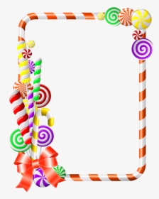 Sweet Border Clipart Candy Cane Clip Art - Candy Border Clipart Free, HD Png Download, Free Download