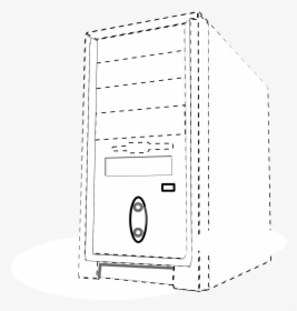 Computer, Pc, Tower, Desktop, Technology, Dotted - Dotted Picture Of Computer, HD Png Download, Free Download