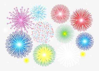Fireworks Png Download - Fireworks Illustration Over Transparent, Png Download, Free Download