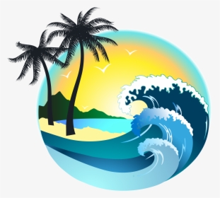 Summer Decor Scalable Vector Sea Graphics Beach Clipart, HD Png Download, Free Download