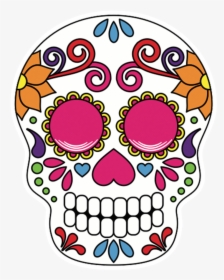 Transparent Sugar Skulls Clipart - Day Of The Dead Skull Clipart, HD Png Download, Free Download