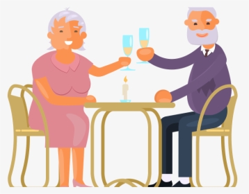 Older Happy Couple Illustration - Illustration Of A Happy Retired Couple, HD Png Download, Free Download
