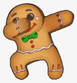 Gingerbread Drawing Food - Christmas Dabbing Gingerbread Man, HD Png Download, Free Download