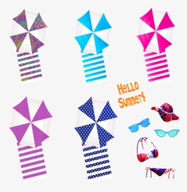 Aerial View Umbrella Beach Towel Umbrella Beach Clipart, HD Png Download, Free Download