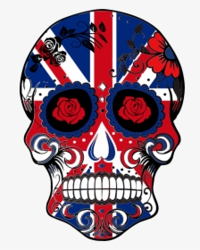The Sugar Skull Union Jack Flag Will Turn On Your British - Illustration, HD Png Download, Free Download