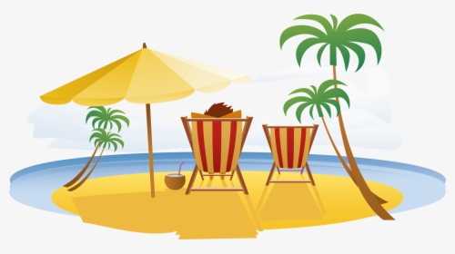 Summer Relax Travel Seaside Vacation Resort In Clipart - Summer Vacation Png, Transparent Png, Free Download