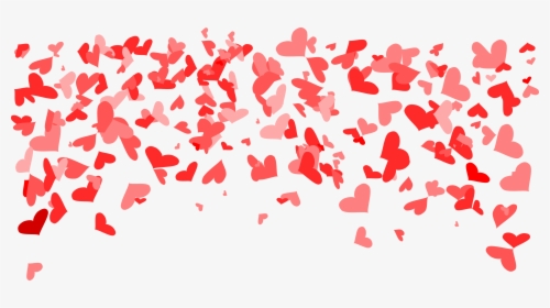 Heart Confetti Background Png, Transparent Png, Free Download