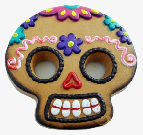 Gingerbread Calavera Magnet - Skull, HD Png Download, Free Download