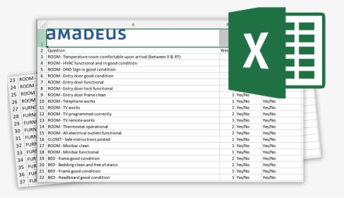 Housekeeping Checklist - Microsoft Excel, HD Png Download, Free Download