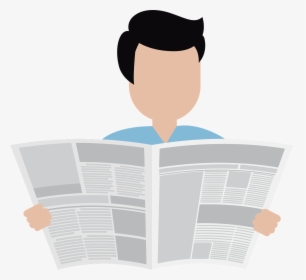 Reading - Reading Newspaper Cartoon Png, Transparent Png, Free Download