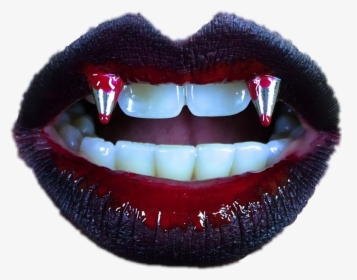 #ftelips #vampirefangstickers #vampirefangs #vampire - Close-up, HD Png Download, Free Download