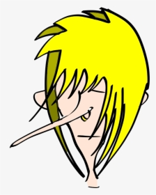 Cartoon Guy With Long Nose Vector Image - Cartoon Character With Long Blonde Hair, HD Png Download, Free Download
