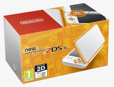 Nintendo New 2ds Xl White And Orange, HD Png Download, Free Download