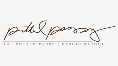 Potted Pansy Test Logo5 - Calligraphy, HD Png Download, Free Download