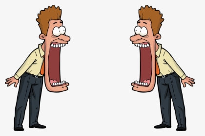 The Guys Who Don"t Have Any Problems Starting Conversations - Shocked Cartoon, HD Png Download, Free Download