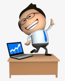 Happy Successful Business 3d Cartoon Guy - 25 Times More Expensive To Get A New Customer, HD Png Download, Free Download