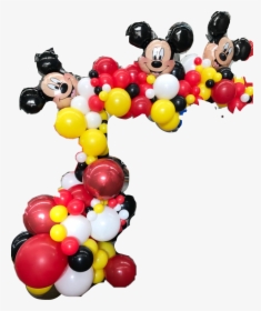 #balloons #party #mickey #mouse #mickeymouse #red #black - Mickey Mouse Balloon Decor, HD Png Download, Free Download
