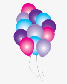 Pink And Purple Balloons Clipart, HD Png Download, Free Download