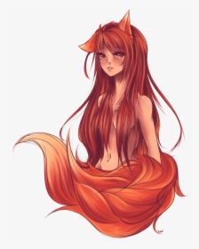 Spice And Wolf Gray Wolf Red Hair Female - Anime Girl Ginger Hair, HD Png Download, Free Download
