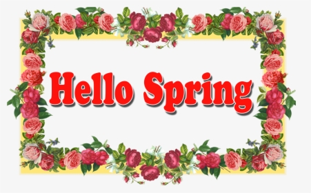 Hello Spring Png Transparent Image - Flower Border Png, Png Download, Free Download