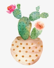 Cactus Vector Transparent Library Watercolor Clipart - Watercolor Cactus Clipart Transparent, HD Png Download, Free Download
