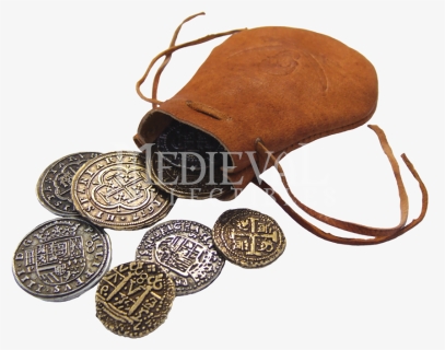 Money Pouch And Coins - Bolsa De Cuero Medieval, HD Png Download, Free Download