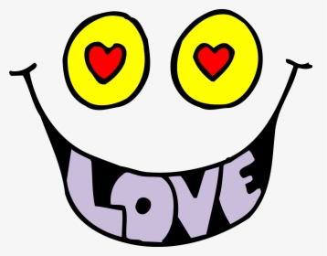 Googly Eyes And A Smile With Protruding Tongue Cartoon - Black And White Valentines Day, HD Png Download, Free Download