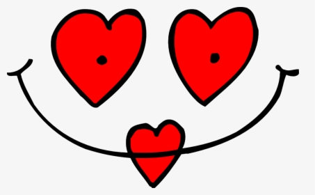 Clip Art Valentine Heart Svg - Heart Eyes Cartoon Png, Transparent Png, Free Download
