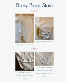 Before And After Pictures Of A Baby Poop Stain Treated - Bone, HD Png Download, Free Download