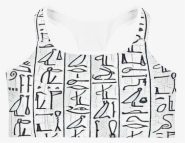 Egyptian Hieroglyphics Sports Bra By Chocolate Ancestor - Active Tank, HD Png Download, Free Download