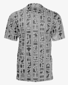Ancient Egypt Hieroglyphic Grayscale Man Tee - Blouse, HD Png Download, Free Download