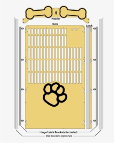 Dog Kennel Gate Components - Kennel, HD Png Download, Free Download
