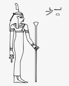 Clip Art Egyptian Drawing - Isis Goddess Easy Drawing, HD Png Download, Free Download