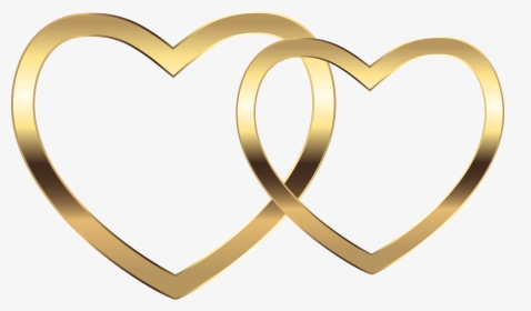 Transparent Two Hearts Png - Gold Hearts Png, Png Download, Free Download