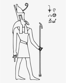 Seth Egyptian Hieroglyph Free Picture - Egyptian God Set Coloring Pages, HD Png Download, Free Download