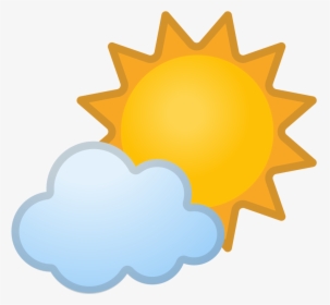 Sun Behind Small Cloud Icon - Sun And Clouds Icon, HD Png Download, Free Download
