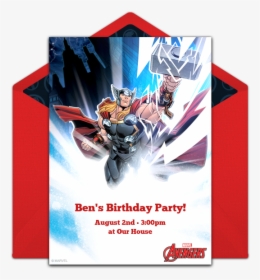 Thor Avengers Birthday Invitation, HD Png Download, Free Download