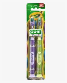 Gum® Crayola™ Metallic Marker Toothbrush, 2ct, Ages - Gum Crayola Toothbrush, HD Png Download, Free Download