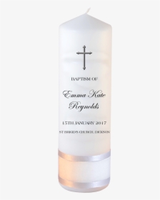 Baptism Candle Modern Cross Font - Album, HD Png Download, Free Download