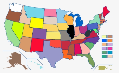 State Crayon Collection Map - Art, HD Png Download, Free Download