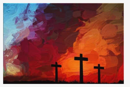 Clip Art Cross Sunset - Cross With Sunset Art, HD Png Download, Free Download