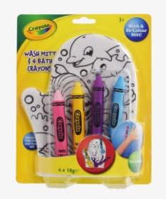 Crayola Colour In Wash Mitt & Bath Crayons - Crayola, HD Png Download, Free Download