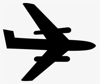 Clipart - Airplane Drawing Simple Black, HD Png Download, Free Download