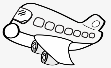 Airplane Clipart Black And White, HD Png Download, Free Download