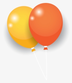Yellow Orange Balloon - Balloon, HD Png Download, Free Download