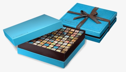 100-piece Signature Mariebelle Ganache Blue Box - Mariebelle Chocolate, HD Png Download, Free Download