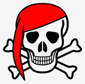Pirate Skull Download Transparent Png Image - Easy Halloween Skull Drawings, Png Download, Free Download