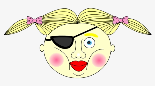 Pirate, Girl, Ugly, Pigtails, Patch, Funny, Weird, - Ugly Pirate Girl, HD Png Download, Free Download