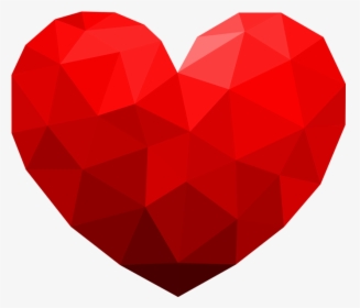 3d Geomatric Heart Png Transparent - Transparent 3d Heart Png, Png Download, Free Download